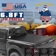 FRP Low Profile Tonneau Cover For 17-25 F-250 F350 SuperDuty 6.8FT Bed Tri-Fold