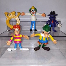 Vintage Jack In The Box Fast Food Bendable Toy Figures 1970's Hong Kong Complete