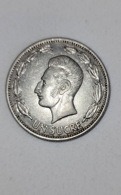 1964 Republica del Ecuador un sucre coin
