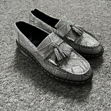 Dr. Martens Vegan Adrian Loafer Shoes Metallic Snakeskin Docs Men’s UK Size 8