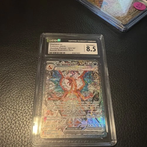 Pokemon TCG Charizard ex 223/197 Obsidian Flames SIR Holo Eng 2023 CGC 8.5