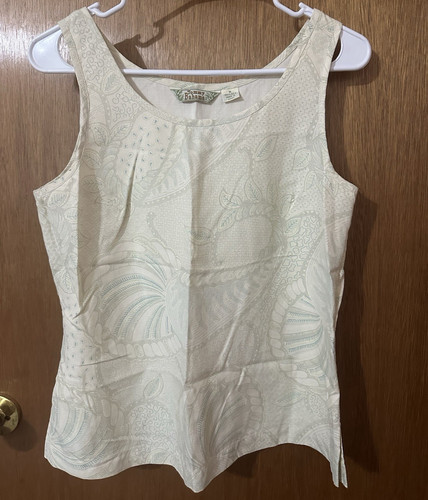 Vintage Tommy Bahama 100% Silk Jacquard tank size Medium