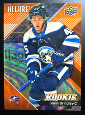 2024-25 Allure Hockey Gavin Brindley Rookie RC Orange Slice #136 Columbus