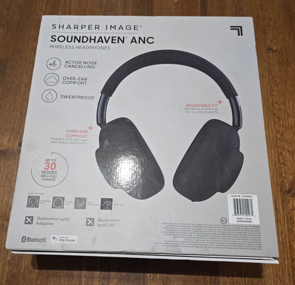 THE SHARPER IMAGE SOUNDHAVEN ANC WIRELESS BLUETOOTH HEADPHONES NIB! - Image 2 of 4