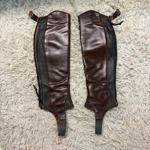 Women’s Size XST Brown Leather Ariat Close Contour Horseback Riding Half Chaps