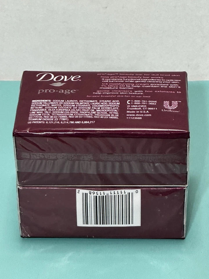 Paquete de 2 barras de jabón hidratante con aceite de oliva Dove Pro-Age Beauty de 4,25 oz Foto 4 de 4