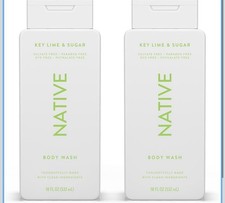 Native Body Wash 2 Pack Key Lime & Sugar 18 oz, Sulfate & Paraben Free PH balanc 1.06 per gallon