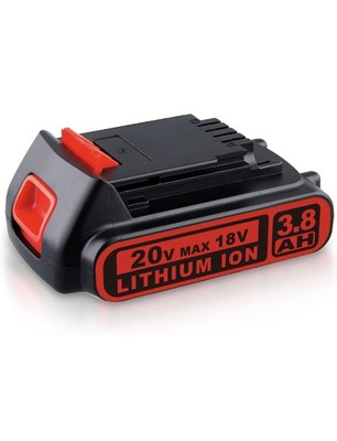18V 3.8Ah LBXR20 Replacement for Black and Decker 18V Battery Compatible
