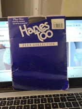 Women's Control Top Pantyhose Hanes Too Brand Size PLUS Barely Black NIP!