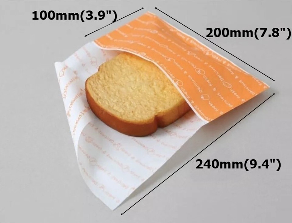Toast Sandwich Burger Bread Wrapping Paper 2000sheets Pocket Food ...