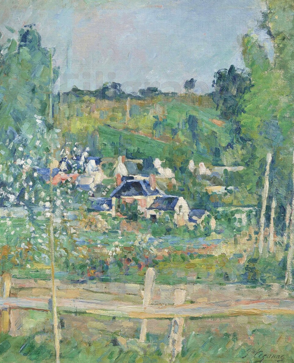 Tableau Paul Cézanne Auvers sur Oise reproduction sur toile 40x60cm