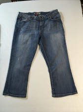 Size 34 (36.5 x 24) BKE Buckle Harper Womens Cropped Capri Jeans ~ Stretch