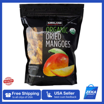 New Kirkland Organic Dried Mangoes - Unsweetened, Unsulfured Healthy Snack