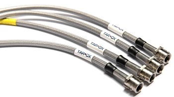 Tarox Steel Braided Brake Hoses 4 Lines for Ford Transit Custom (2013 > )