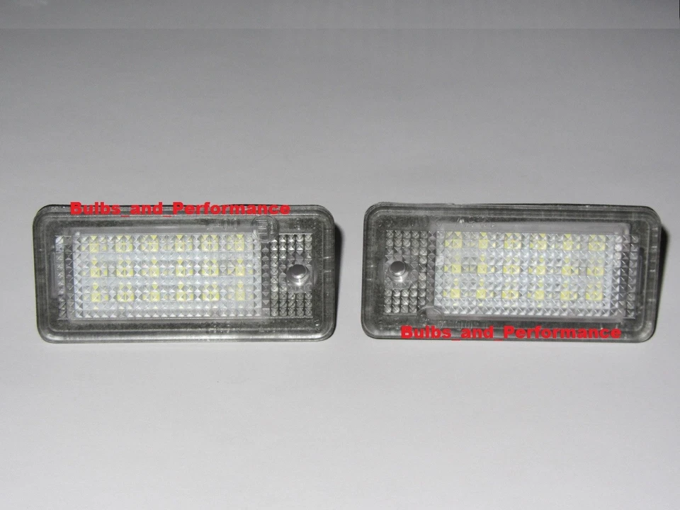 LED License Plate Lights For Audi A3 S3 A4 S4 RS4 (B6, B7) A6 A8 Q7 RS6 Audi NEW - Image 2 of 4