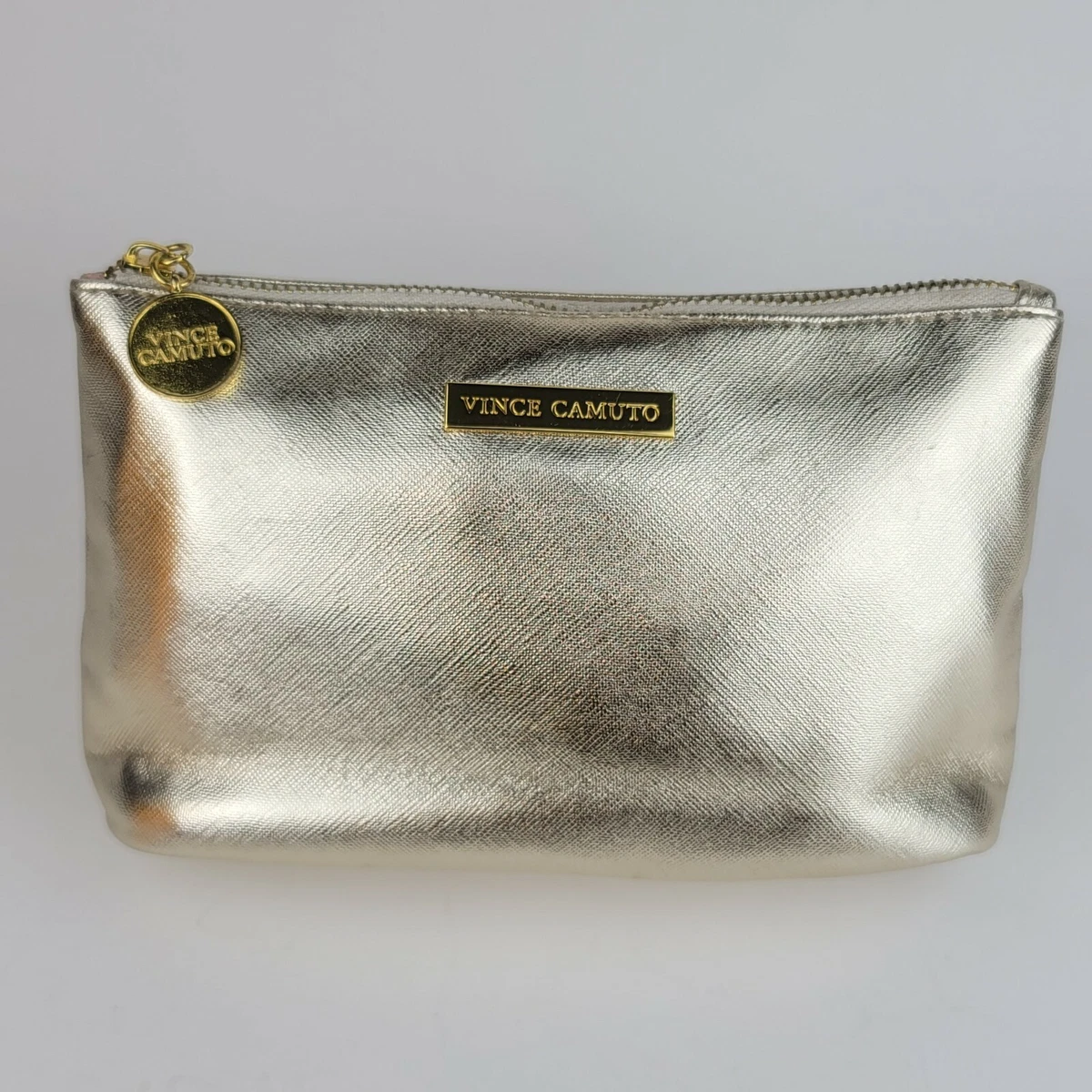 VTG Vince Camuto Cutch Gold Metallic Zippered 7.5 x 4.5 Bag GOOD COND. |  eBay