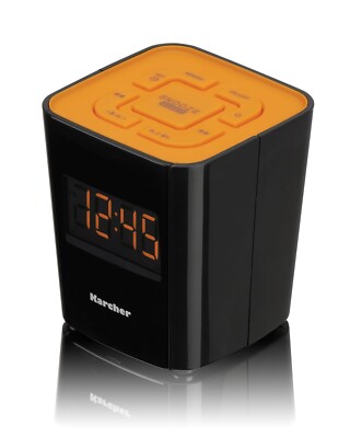 Karcher UR1020-O Uhrenradio Radiowecker PLL FM Radio Wecker Uhr Display