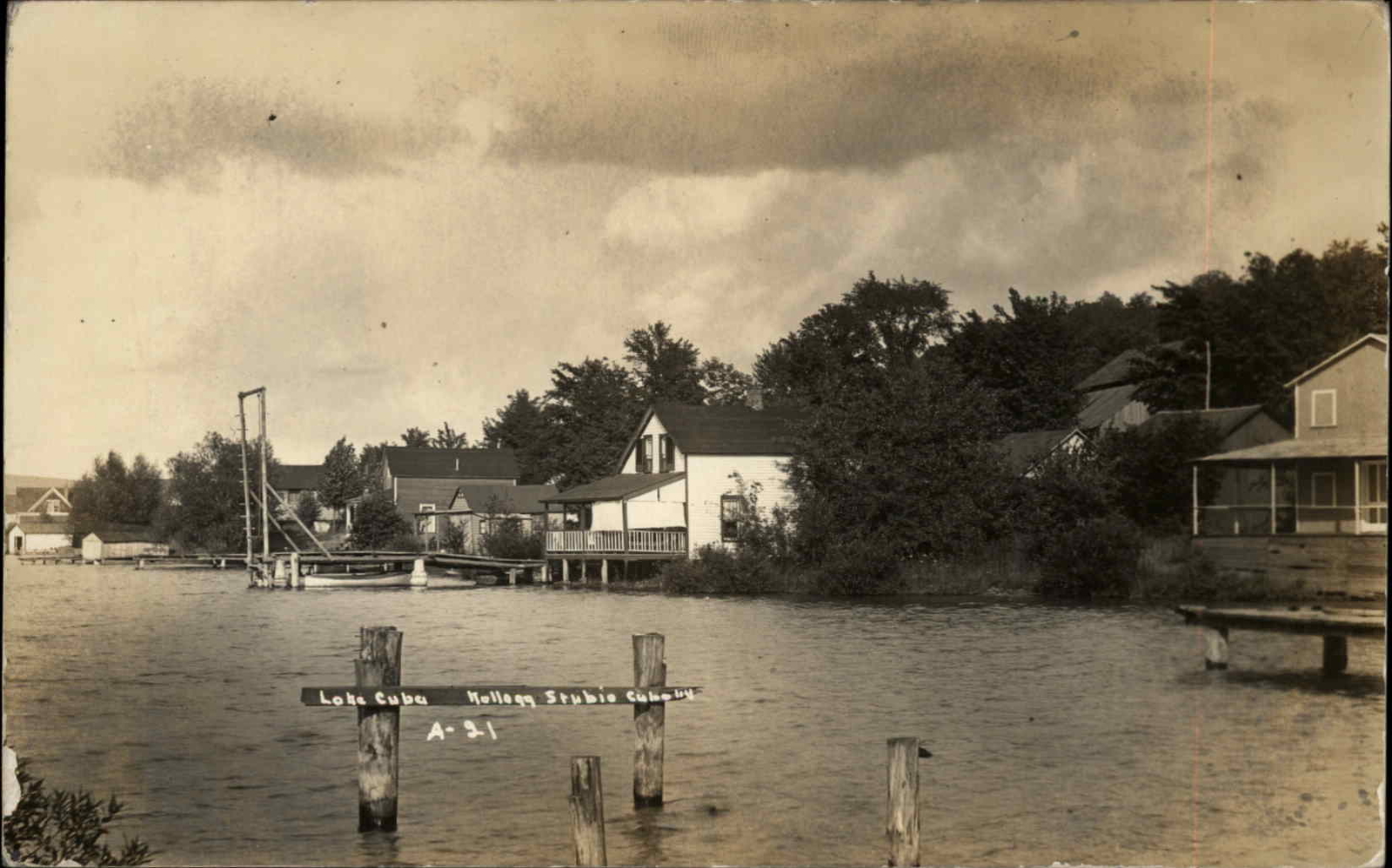 Cuba Lake New York NY Shorefront Homes c1910 Real Photo Postcard eBay