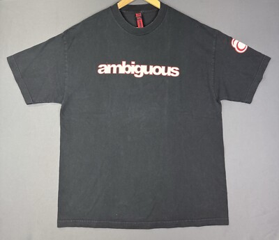 Vintage Y2K Ambiguous Skate Shirt Promo Streetwear Hype Black XL