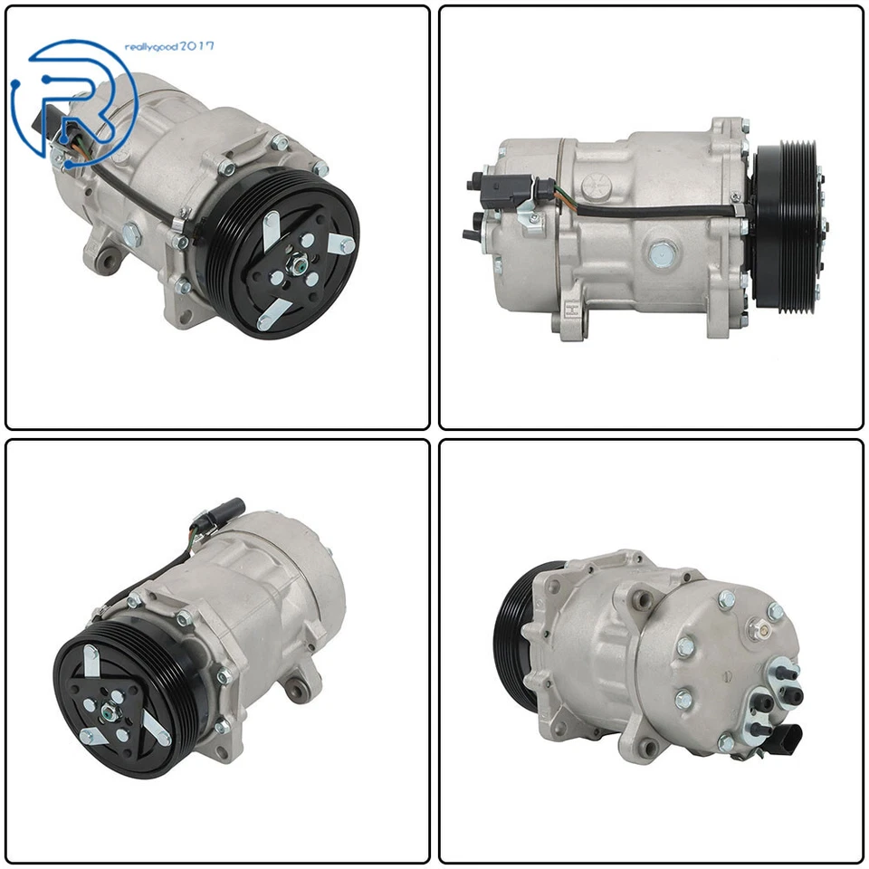 Compresor y embrague de aire acondicionado para Volkswagen Jetta Golf Beetle 1.8 1.9 2.0L 2000 01-05 Foto 2 de 4