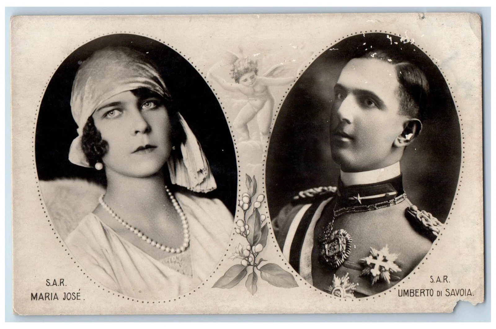 Belgium Postcard Maria Jose Umberto Di Savoia Portrait c1920's RPPC Photo - Picture 1 of 2