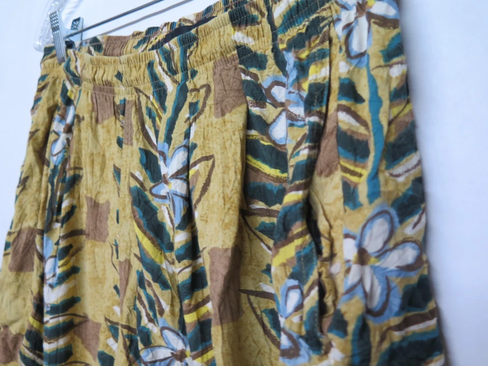 Vtg Jams World Floral Flower Stripe Rayon Shorts Sz M - Image 4 of 4