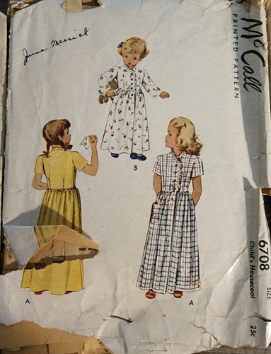 Lot of 9 Vintage 40s 50s Children's Dress Sewing Patterns Sizes 7 & 8 - Picture 4 of 10