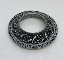 Vintage Aluminum Cast Metal Figurine Display Stand Ornate Floral Art Decor 16