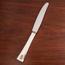 CARL POUL PETERSEN CANADIAN HANDHAMMERED STERLING HANDLED DINNER KNIFE VIKING