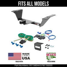 For 82-02 Chevy Camaro Trailer Hitch + 5-Way Wiring Harness Fits All Models Curt