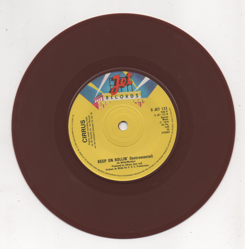 CIRRUS - ROLLIN' ON / KEEP ON ROLLIN'. (UK, 1978, BROWN VINYL, JET, S JET 123) - Picture 2 of 2
