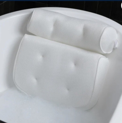 Hi Peach Layne Comfort Cloud Bath Pillow, White NEW!!