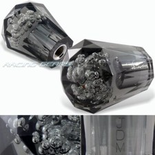 Vip Jdm 60mm Transparent Mt Black Diamond Crystal Bubble Shift Knob Universal 3