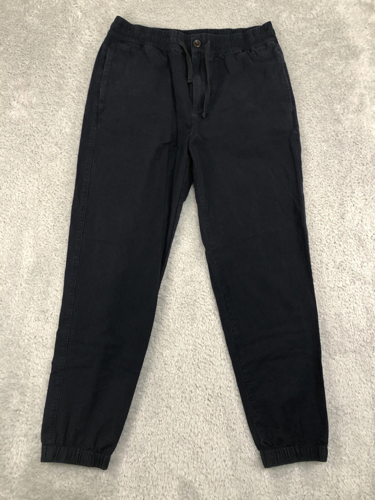 J CREW Joggers Mens Size S (29x28) Blue Stretch Drawstring Ankle