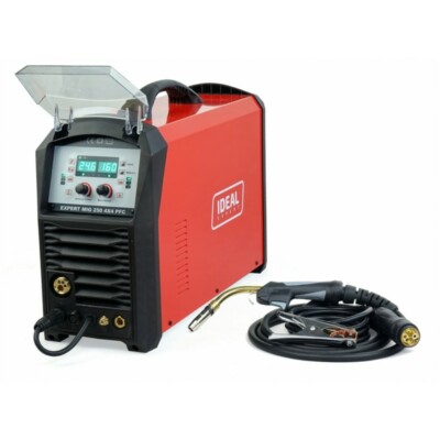 EXERT MIG 250A 4x4 PFC Synergie Inverter Schweißgerät MIg/MAG/FLUX/MMA/TIG 230V