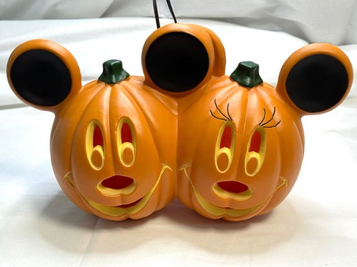 Mickey & Minnie Mouse Light Up Halloween Jack O Lantern Pumpkin Blow Mold Works - Picture 9 of 10
