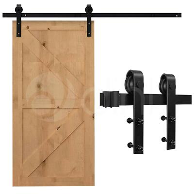 Dihl 6 Fuß Schiebetür Scheunentür Kit Hardware Gleisschrank Set Einzelholztür