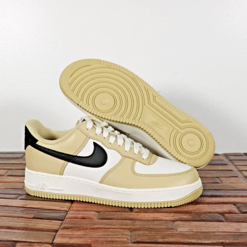 Nike Air Force 1 '07 LX Shoes Team Gold Black Sail DV7186-700 Mens Size 9.5-10.5