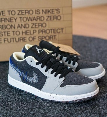 🔥BNWB Authentic Air Jordan 1 Low Crater Black Grey UK Size 8.5 Deadstock  🔥 | eBay