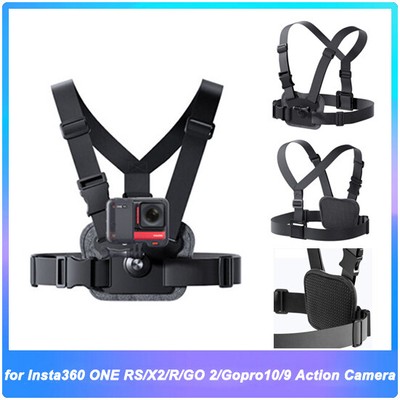 Chest Mount Harness Strap for Camera Action Insta360 ONE RS/X2/R/GO 2/10/9