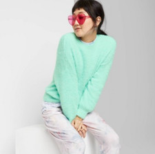 Women's Crewneck Fuzzy Sweater - Wild Fable - J407