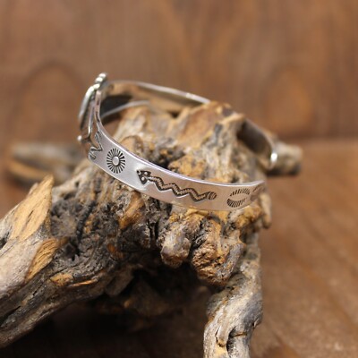 Fred Harvey Style Sterling Silver and Turquoise Cuff Bracelet | eBay