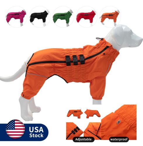 Dogs Waterproof Jacket, Lightweight Dog Raincoat, Windproof Snow-Proof Dog Vest - Afbeelding 1 van 53