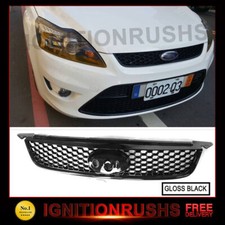 FOR FORD FOCUS MK2.5 BLACK RS ST STYLE SPORT GLOSS BLACK HONEYCOMB FRONT GRILLE
