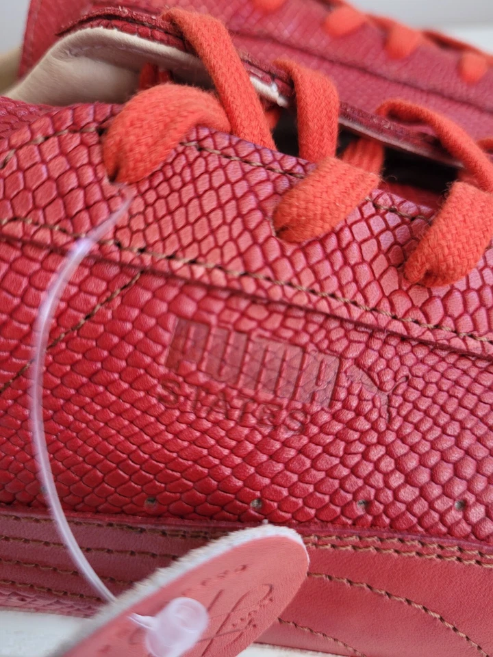 Puma States Piel de Serpiente, Rojo Talla 11 Nuevo, Hecho en Italia y Japón Foto 4 de 4