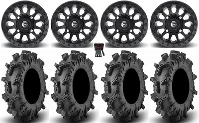 Fuel Vector 14'' Wheels Bk 30'' Terminator Max Tires Polaris RZR XP 1000 / PRO XP