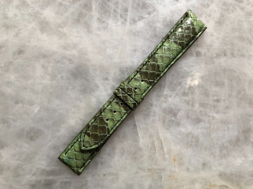 18mm/16mm Python Print Leather Watch Strap Band - Picture 3 of 4