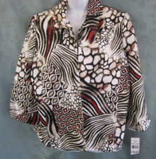 Alfred Dunner Blazer Size 16 Multicolor "Belize" Textured Print NWT NEW Lined