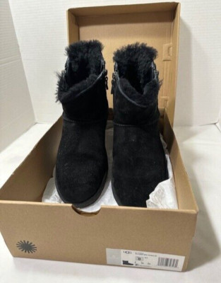 UGG Womens Classic Mini Double Zip Boot Black Size 8 M | eBay