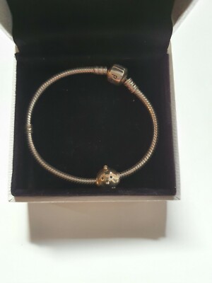 PANDORA Armband Sterling Silber 925 590702, 17cm + Charming Huhn 791743 Silber